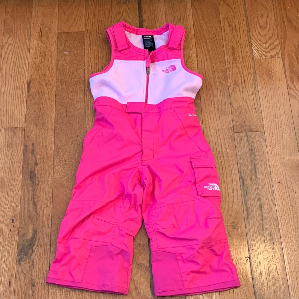 The North Face Vibrant Pink Snow Bib
